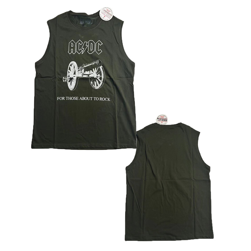AC/DC 官方原版背心 For Those 橄榄绿 (Vest-XL)